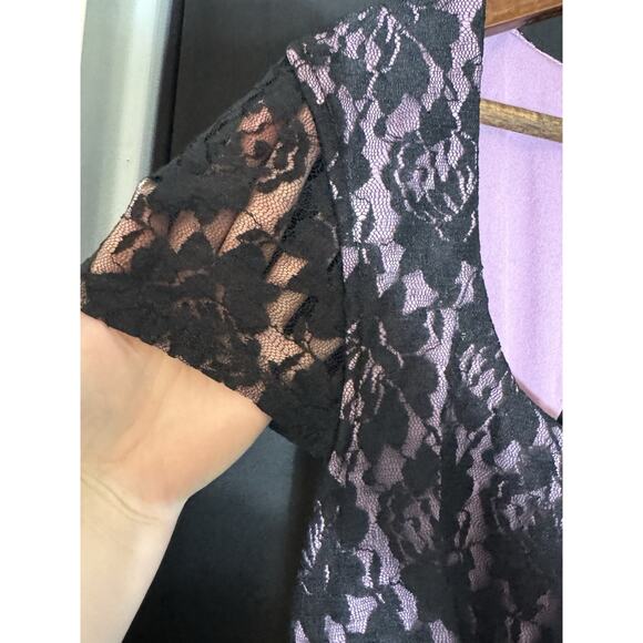 Trixxi Women's Dress Formal 14W Purple Black Lace Whimsigoth Fairy Grunge - Picture 7 of 11